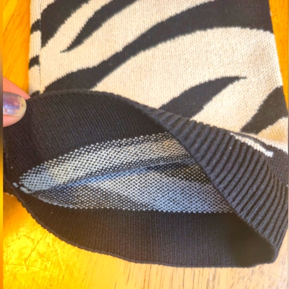 Ann Taylor Black and White Zebra Print Sweater - Picture 6 of 10